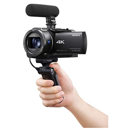 소니 Sony FDRAX53/B 4K HD Video Recording Camcorder (Black) & Sony NP-FV70A V-Series Rechargeable Digital Camera Battery Pack, Black & Sony BCTRV Travel Charger -Black