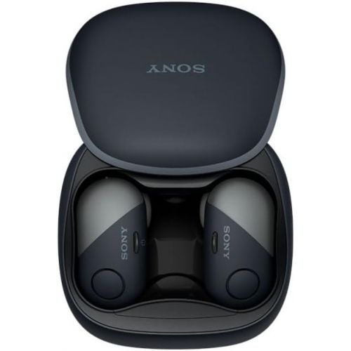 소니 Sony SONY SP700N Truly Wireless Noise Canceling Sports in-Ear Headphones (International VersionSeller Warranty) (Black)