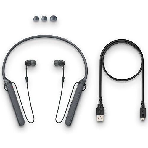 소니 Sony WI-C400 Wireless In-Ear Headphones with up to 30 Hours Battery Life - Black