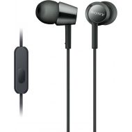 Sony Earbuds with Microphone, in-Ear Headphones and Volume Control, Built-in Mic Earphones for Smartphone Tablet Laptop 3.5mm Audio Plug Devices, Black (MDREX155APB)