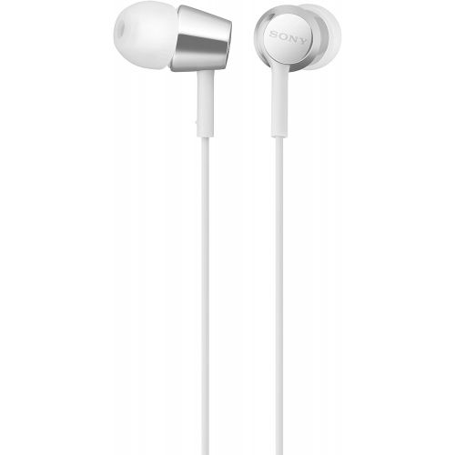 소니 Sony Earbuds with Microphone, in-Ear Headphones and Volume Control, Built-in Mic Earphones for Smartphone Tablet Laptop 3.5mm Audio Plug Devices, Black (MDREX155APB)