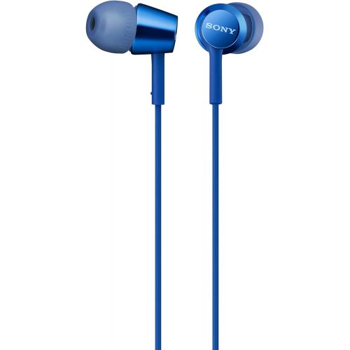 소니 Sony Earbuds with Microphone, in-Ear Headphones and Volume Control, Built-in Mic Earphones for Smartphone Tablet Laptop 3.5mm Audio Plug Devices, Black (MDREX155APB)