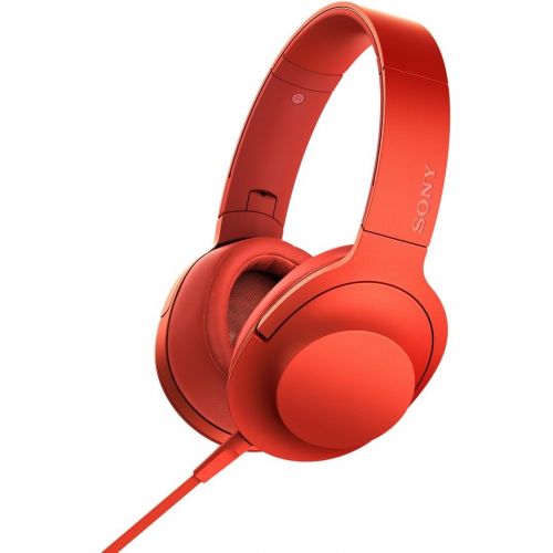 소니 Sony hear on Premium Hi-Res Stereo Headphones (wired), Cinnabar Red