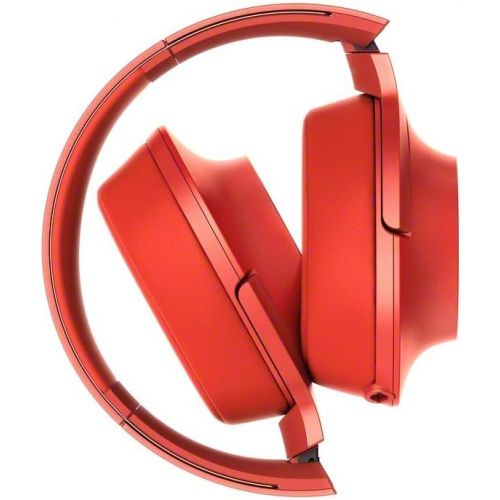 소니 Sony hear on Premium Hi-Res Stereo Headphones (wired), Cinnabar Red