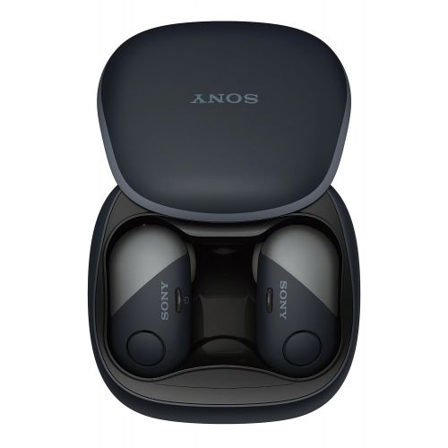 소니 Sony SP700N Wireless Noise Canceling Sports in-Ear Headphones Black WF-SP700NB (Certified Refurbished)