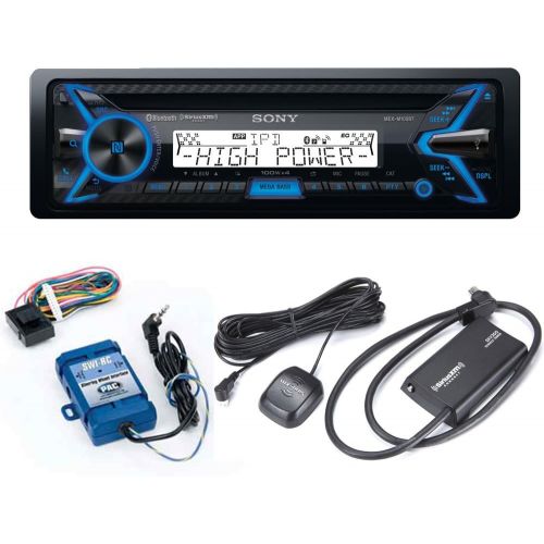 소니 Sony MEX-M100BT Marine CD Receiver with Bluetooth and Sirius XM Tuner and Handle Bar Control Interface Bundle