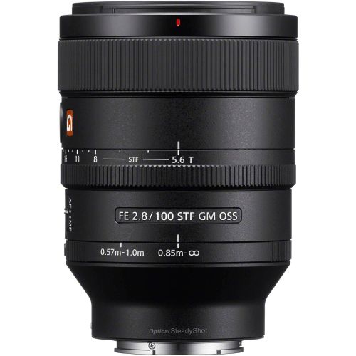 소니 Sony FE 100mm f2.8 STF GM OSS Lens SEL100F28GM + 72mm 3 Piece Filter Kit + Professional 160 LED Video Light Studio Series + 64GB SDXC Card + Lens Pen Cleaner + 70in Monopod Bundle