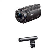Sony 4K HD Video Recording FDRAX33 Handycam Camcorder with ECMGZ1M Gun  Zoom Microphone (Black)
