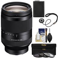 Sony Alpha E-Mount FE 24-240mm f3.5-6.3 OSS Zoom Lens with 3 UVCPLND8 Filters + Battery + Kit for A7, A7R, A7S Mark II III Cameras