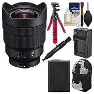 Sony Alpha E-Mount FE 12-24mm f4.0 G Ultra Wide-Angle Zoom Lens with Backpack + Battery + Charger + Flex Tripod + Kit