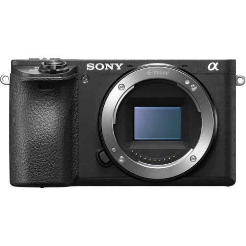 소니 Sony Alpha A6500 4K Wi-Fi Digital Camera Body with FE 50mm f1.8 Lens + 64GB Card + Battery & Charger + Backpack + Tripod + Tele & Wide Lens Kit