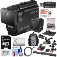 Sony Action Cam HDR-AS50R Wi-Fi HD Video Camera Camcorder & Live View Remote with 64GB Card + Battery + Backpack + Helmet, Suction Cup & Dashboard Mounts + Kit
