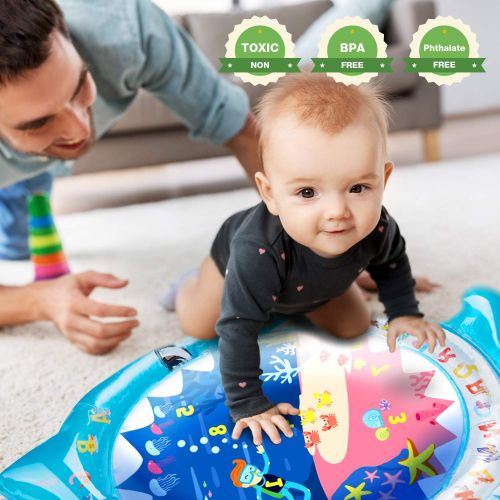  Soopotay Tummy Time Water Play Mat, Baby Water Mat for 3 to 12 Months Girl Boy