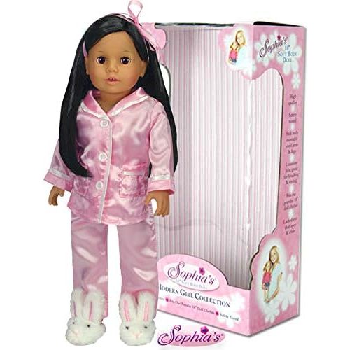  18 inch Doll, Collectible Doll Julia | 18 Inch Dark Brown Doll, Jointed ArmsLegs & Soft Body, Sophias Brand 18 in Doll