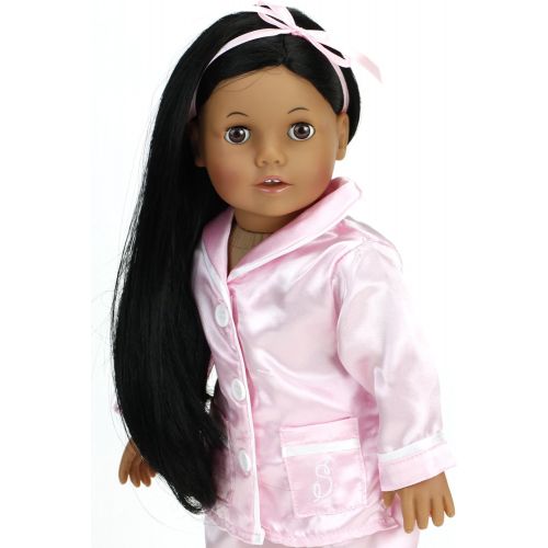  18 inch Doll, Collectible Doll Julia | 18 Inch Dark Brown Doll, Jointed ArmsLegs & Soft Body, Sophias Brand 18 in Doll
