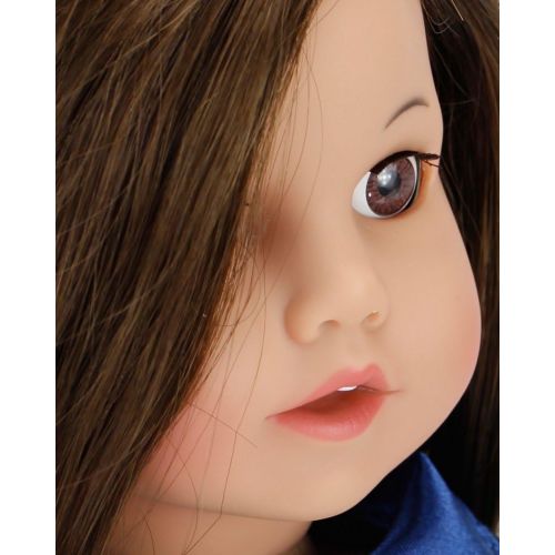  Sophias 18 Inch Doll Catherine, 18 Inch Brunette Doll, Jointed ArmsLegs & Soft Body, Brand Doll