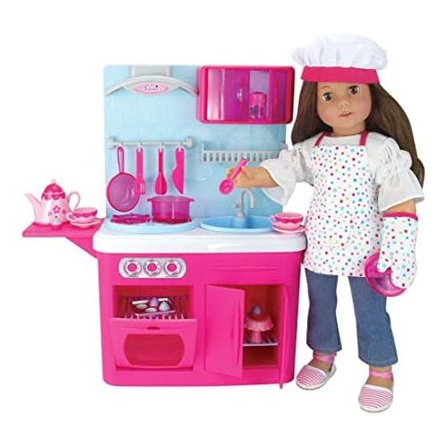  Sophias 18 Inch Doll Kitchen 19 Pieces, Features Lights & Sounds