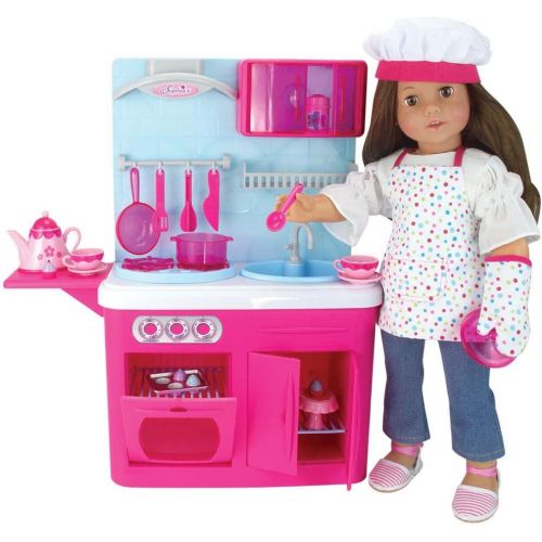  Sophias 18 Inch Doll Kitchen 19 Pieces, Features Lights & Sounds