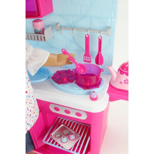  Sophias 18 Inch Doll Kitchen 19 Pieces, Features Lights & Sounds