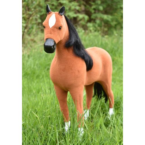  19 Inch Horse for Dolls, Brown Horse and Saddle by Sophias, Perfect fit for 18 Inch Dolls like American Girl