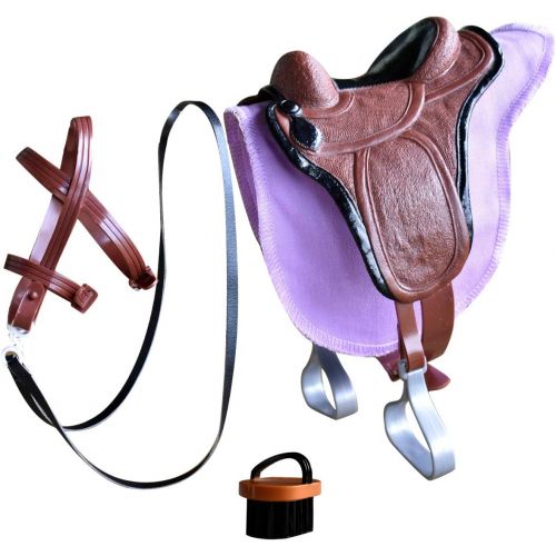  19 Inch Horse for Dolls, Brown Horse and Saddle by Sophias, Perfect fit for 18 Inch Dolls like American Girl