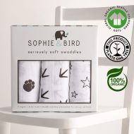 Sophie & Bird 100% Organic Cotton Baby Muslin Swaddle Blankets | Extra Large, 47x47 inches | 3...