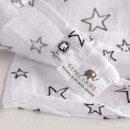  Sophie & Bird 100% Organic Cotton Baby Muslin Swaddle Blankets | Extra Large, 47x47 inches | 3...