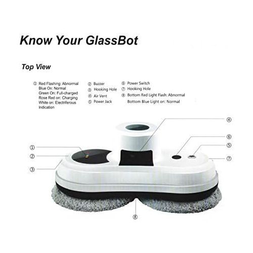  [무료배송]베란다 창문 청소 로봇 Window Cleaner Robot, Sophinique X5 Smart Glass Cleaning Robotic with APP & Remote, Intelligent Automatic Cleaner Robot for Outdoor/Indoor Windows Table Tile Ceiling (White)