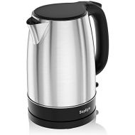 [아마존베스트]Electric Kettle,Sopligle Stainless Steel BPA-Free Hot Water Boiler, Potable Fast Water Kettle with Auto Shutoff, Boil-Dry Protection, Fast Boiling, 1.7L,1500W (Silver)