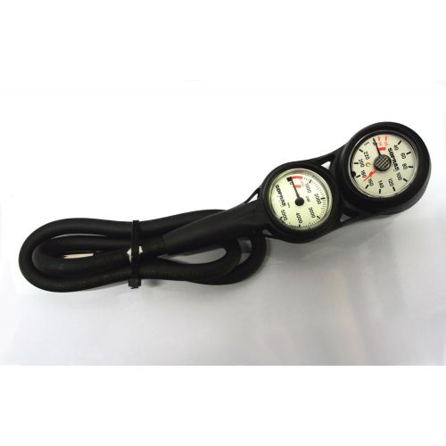  Sopras Sub SOPRAS SUB SPG 3 GAUGE CONSOLE WITH DEPTH GAUGE COMPASS ANALOG IMPERIAL PSI WITH HOSE