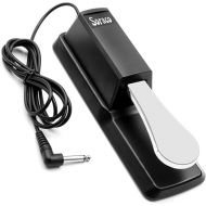 Sustain Pedal Universal for Yamaha Casio Roland Korg Behringer Moog Piano Midi Electronic keyboards Style with Polarity Switch, 1/4'' Input Plug