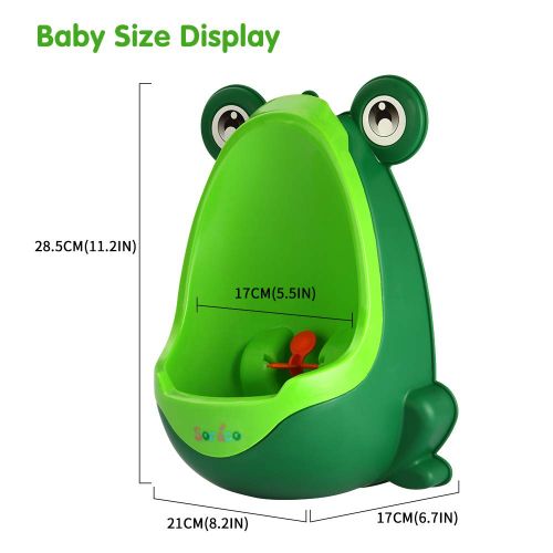  [아마존베스트]Soraco Frog Potty Training Urinal for Toddler Boys Toilet with Aiming Target - Green