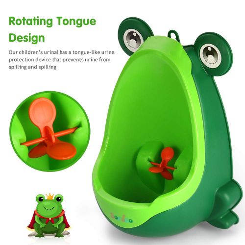  [아마존베스트]Soraco Frog Potty Training Urinal for Toddler Boys Toilet with Aiming Target - Green