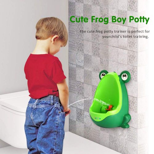  [아마존베스트]Soraco Frog Potty Training Urinal for Toddler Boys Toilet with Aiming Target - Green