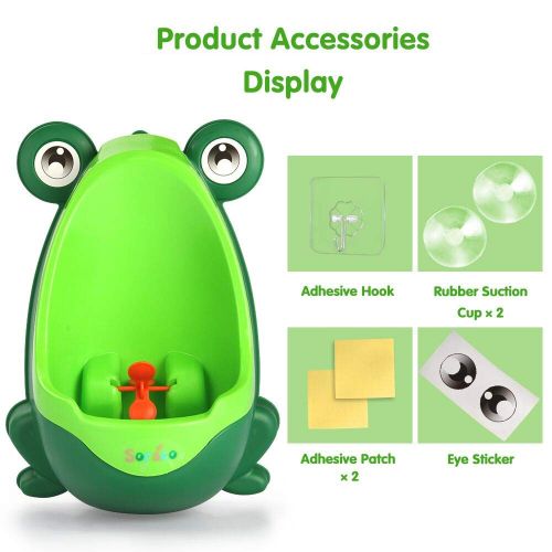  [아마존베스트]Soraco Frog Potty Training Urinal for Toddler Boys Toilet with Aiming Target - Green