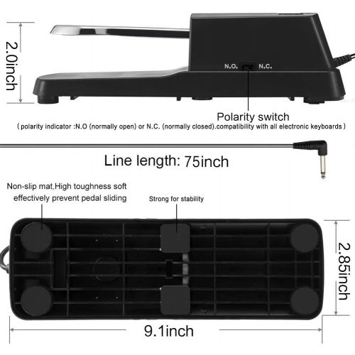 야마하 [아마존베스트]Soraco Sustain Pedal Universal for Yamaha Casio Roland Korg Behringer Moog Piano Midi Electronic keyboards