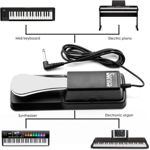 야마하 [아마존베스트]Soraco Sustain Pedal Universal for Yamaha Casio Roland Korg Behringer Moog Piano Midi Electronic keyboards