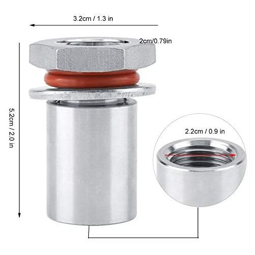  Sorand 1/2 Edelstahl Schott, NPT-Aussengewinde Homebrew Weldless Bulkhead, Schottverschraubung fuer Fass und Kessel, Kein Schweissen Erforderlich, Einfach zu Installieren