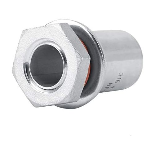  Sorand 1/2 Edelstahl Schott, NPT-Aussengewinde Homebrew Weldless Bulkhead, Schottverschraubung fuer Fass und Kessel, Kein Schweissen Erforderlich, Einfach zu Installieren