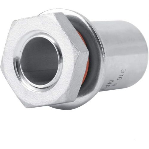  Sorand 1/2 Edelstahl Schott, NPT-Aussengewinde Homebrew Weldless Bulkhead, Schottverschraubung fuer Fass und Kessel, Kein Schweissen Erforderlich, Einfach zu Installieren