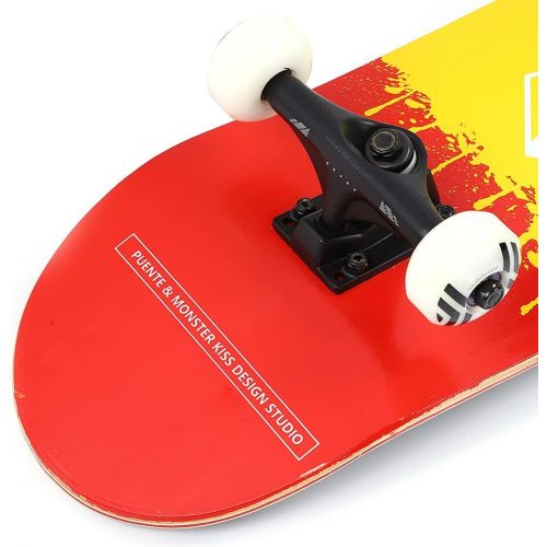  Sorand Longboards Skateboard,Four Luminous Wheels Double-warped Anti-Skid wear resistant Wearproof Standard Skateboards with Maple Deck for Beginners Kids Boys Girls Adults Youth