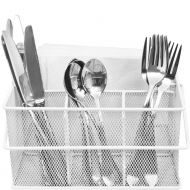 Sorbus Utensil Caddy  Silverware, Napkin Holder, and Condiment Organizer  Multi-Purpose Steel Mesh CaddyIdeal for Kitchen, Dining, Entertaining, Tailgating, Picnics, and Much Mo