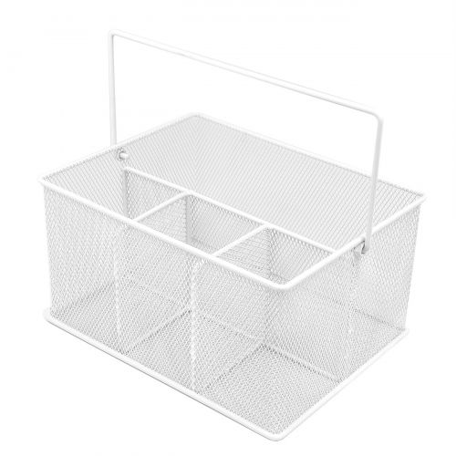  Sorbus Utensil Caddy  Silverware, Napkin Holder, and Condiment Organizer  Multi-Purpose Steel Mesh CaddyIdeal for Kitchen, Dining, Entertaining, Tailgating, Picnics, and Much Mo