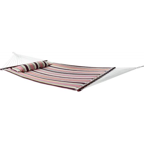  Sorbus Hammock with Spreader Bars and Detachable Pillow, Heavy Duty, 450 Pound Capacity, Accommodates 2 People, Perfect for Indoor/Outdoor Patio, Deck, Yard (Hammock with Stand, Bl