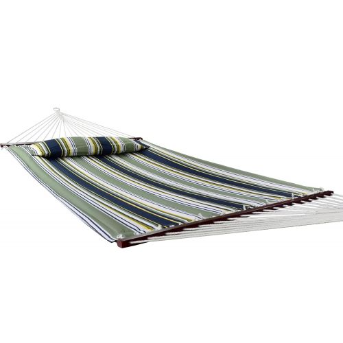  Sorbus Hammock with Spreader Bars and Detachable Pillow, Heavy Duty, 450 Pound Capacity, Accommodates 2 People, Perfect for Indoor/Outdoor Patio, Deck, Yard (Hammock with Stand, Bl