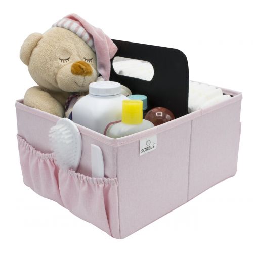  [아마존베스트]Sorbus Baby Diaper Caddy Organizer - Nursery Essentials Storage Bin for Diapers, Wipes & Toys, Newborn...