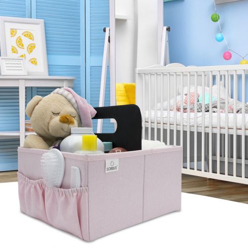  [아마존베스트]Sorbus Baby Diaper Caddy Organizer - Nursery Essentials Storage Bin for Diapers, Wipes & Toys, Newborn...