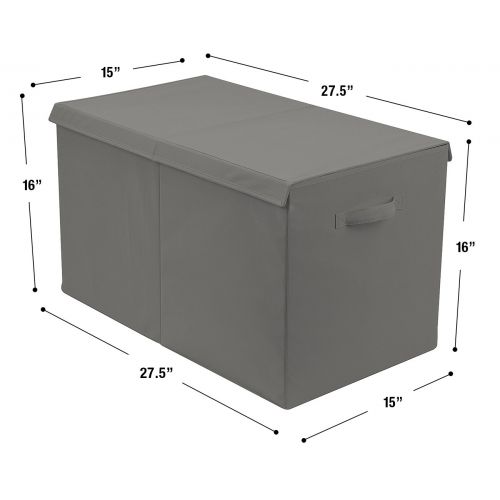  [아마존베스트]Sorbus Toy Chest with Flip-Top Lid, Kids Collapsible Storage for Nursery, Playroom, Closet, Home Organization, Large (Gray)