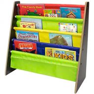 Sorbus Kids Bookshelf - Bright Primary Color Pockets Toddler Bookcase -Features Sling Pockets for Books & Toys-Great for Bedroom, Playroom, Book Store, Classroom, Toddler Gym, Dayc