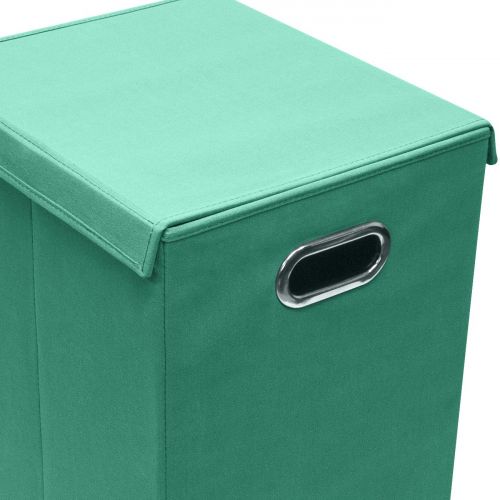  Sorbus Laundry Hamper Sorter with Lid Closure  Foldable Hamper, Detachable Lid, Portable Built-in Handles for Easy Transport  Single (Aqua)